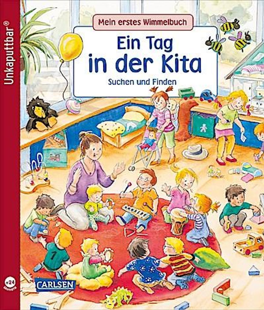 Unkaputtbar: Mein erstes Wimmelbuch: Ein Tag in der Kita Immagine del prodotto 