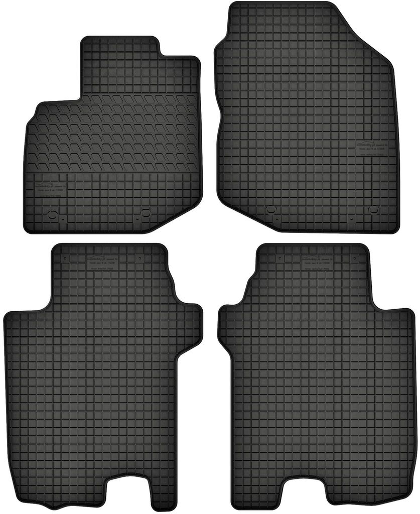 Gummimatten passend für Honda City V (2008-2013) Gummi Fußmatten Satz Schwarz + Stopper