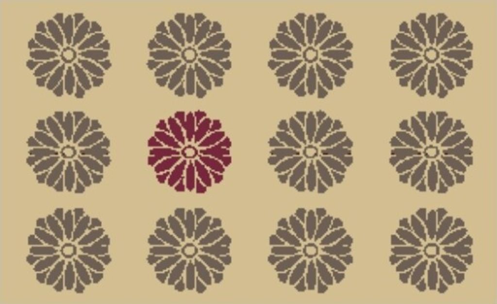 Fußmatte waschbar - Flowers Beige - wash+dry ca 75x120 cm Produktbild 