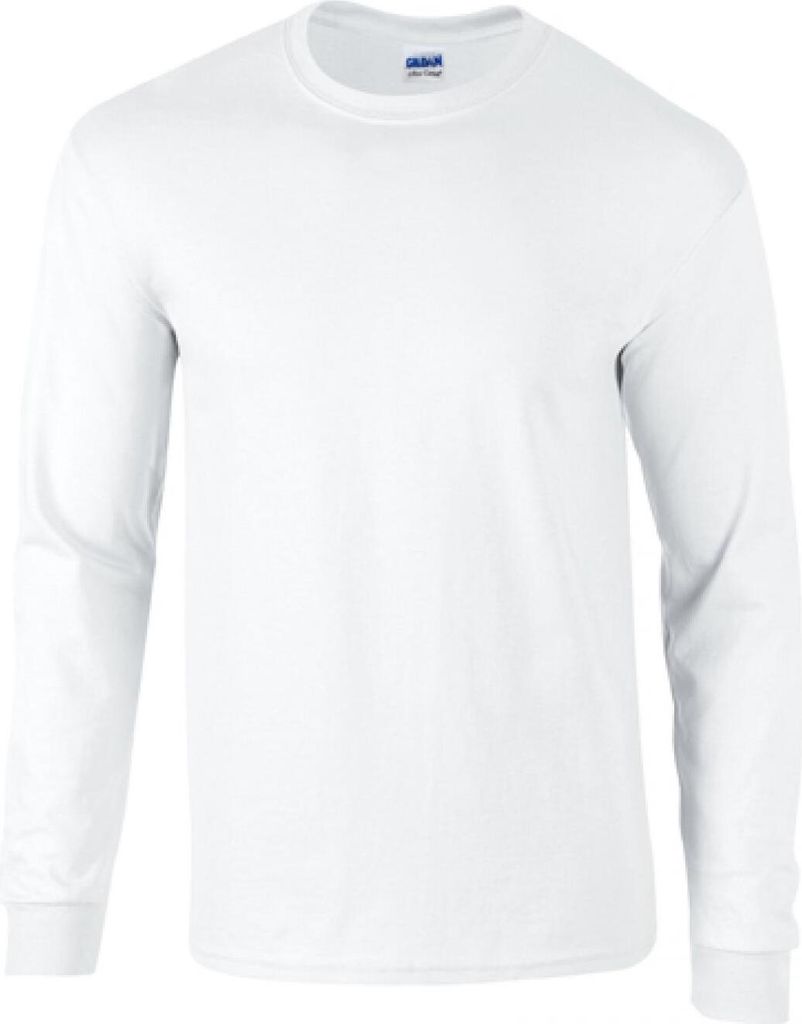 Gildan 2400 | Ultra Baumwolle Long Sleeve Herren T-Shirt - Farbe: White - Größe: XL
