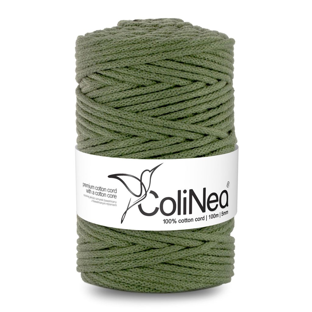 Baumwollkordel Geflochtene Baumwollschnur Baumwollkernschnur Für Makramee Makramee-Seil Bastelkordel 5mm 100m khaki DIY ColiNea