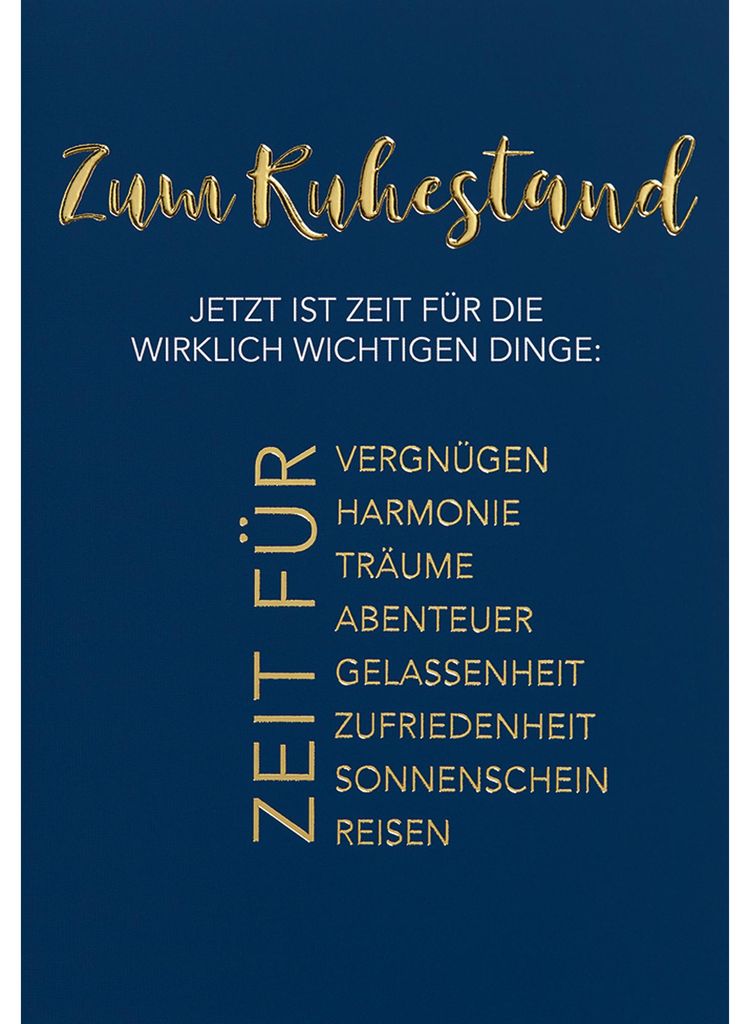 Perleberg Karte Ruhestand Lifestyle 741-0044 Produktbild 
