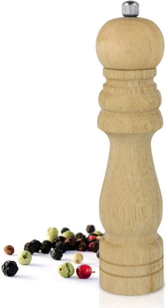 Macina Pepe e Sale Tradizionale in Legno Metaltex 21 cm - Naturale