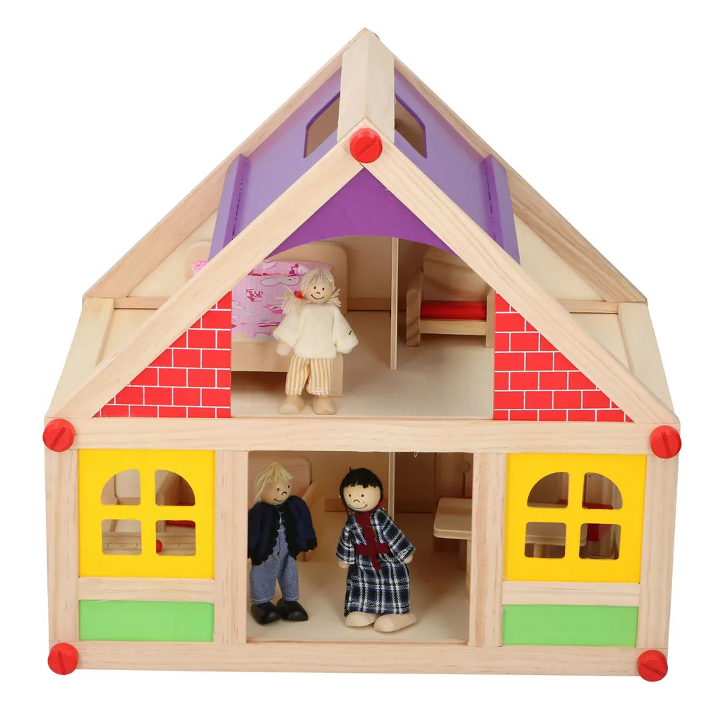 Maison de poupées bois 11dlg stable et sécurisée - Fini les jouets fragiles