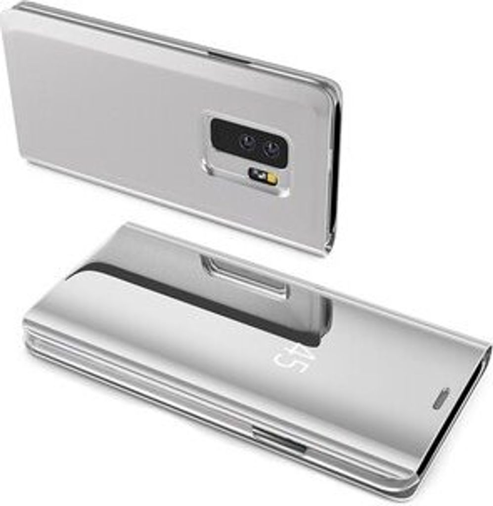 Smart View Spiegel Mirror Smart Cover Schale Etui kompatibel mit HUAWEI P40 PRO Schutzhülle Tasche Case Schutz Clear Silber