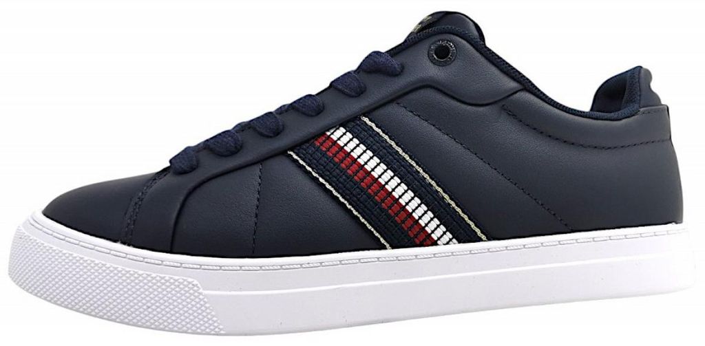 Tommy Hilfiger Icon Court sportlicher Schnürer Blau in Gr. 37