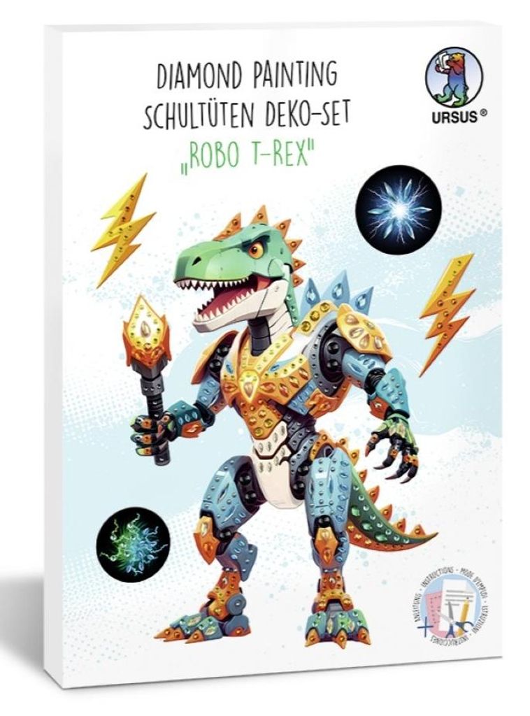 Diamante Pittura scuola cono decorazione set Robo T-Rex Immagine del prodotto 