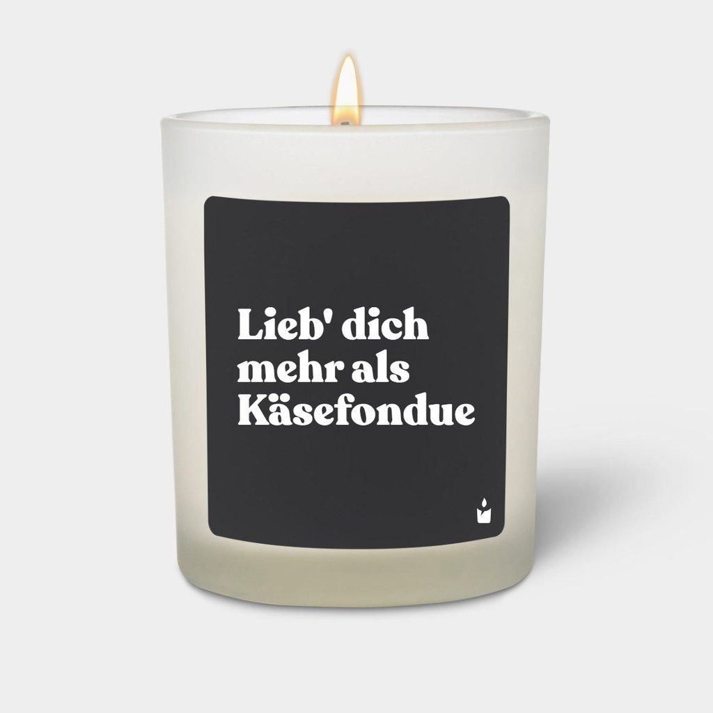 ChattyCandles Duftkerze Weiss Flowery Lieb' dich mehr als Käsefondue