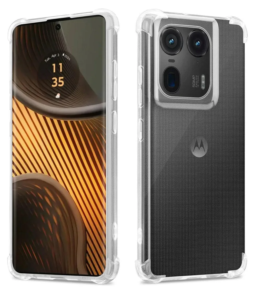 Custodia Cadorabo per Motorola Moto Edge 50 Ultra in FULL TRANSPARENT custodia protettiva in TPU flessibile in silicone cover cover telefono cellulare