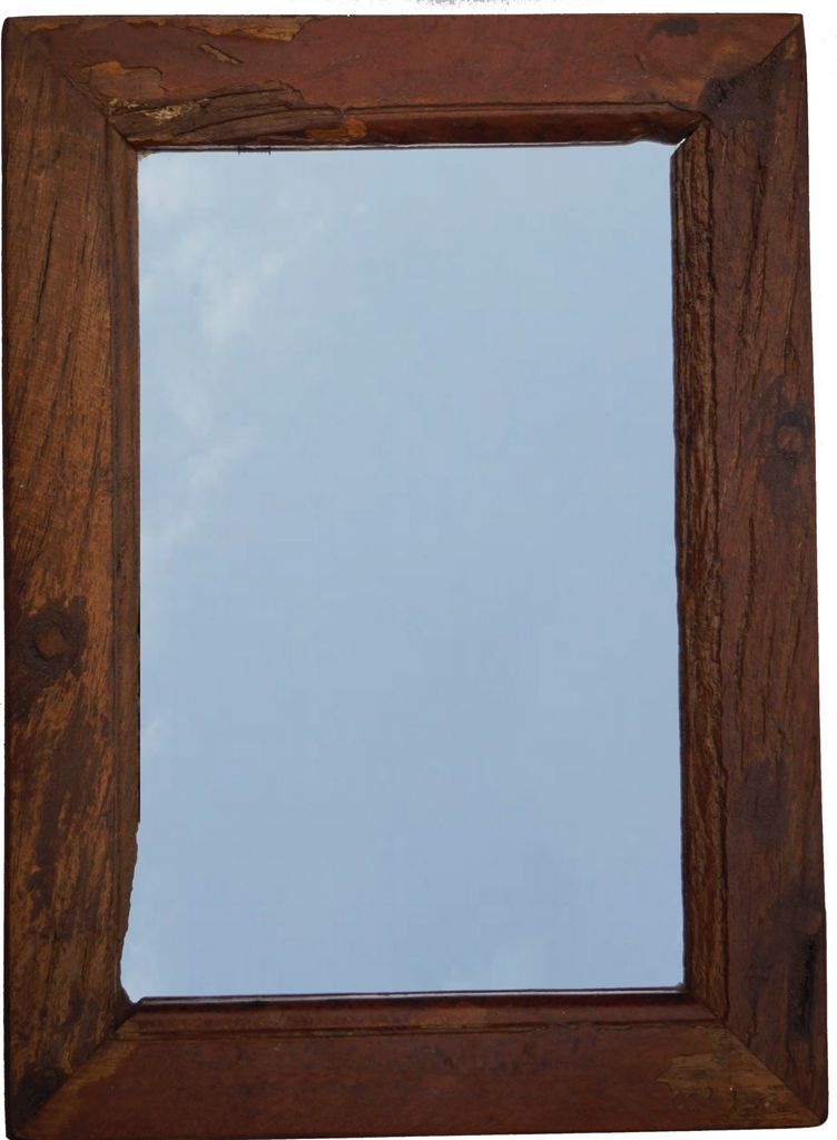 Antikspiegel, Badspiegel, Flurspiegel, Dekospiegel Vintage - Design 9, Antik-blau, Holz,Glas, 30*22*3 cm, Spiegel