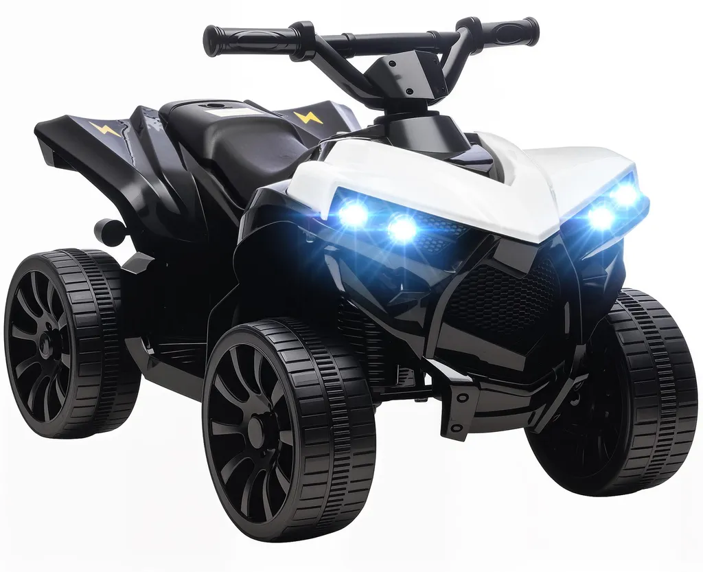 Jouet de Conduite Extérieur : Quad Électrique 6V Blanc pour Enfant ATV