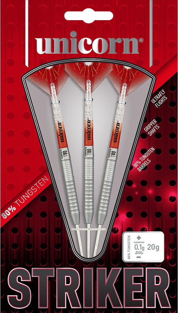 Unicorn - Darts Set "Striker", Tungsten RD1907 (21 g) (Rot/Weiß)