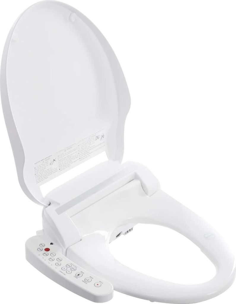 Elektrischer Bidet-Toilettensitz - Smart WC-Sitz - Einstellbare Wassertemperatur - Beheizter Sitz - LED-Nachtlicht - Für Standardtoiletten - Weiß