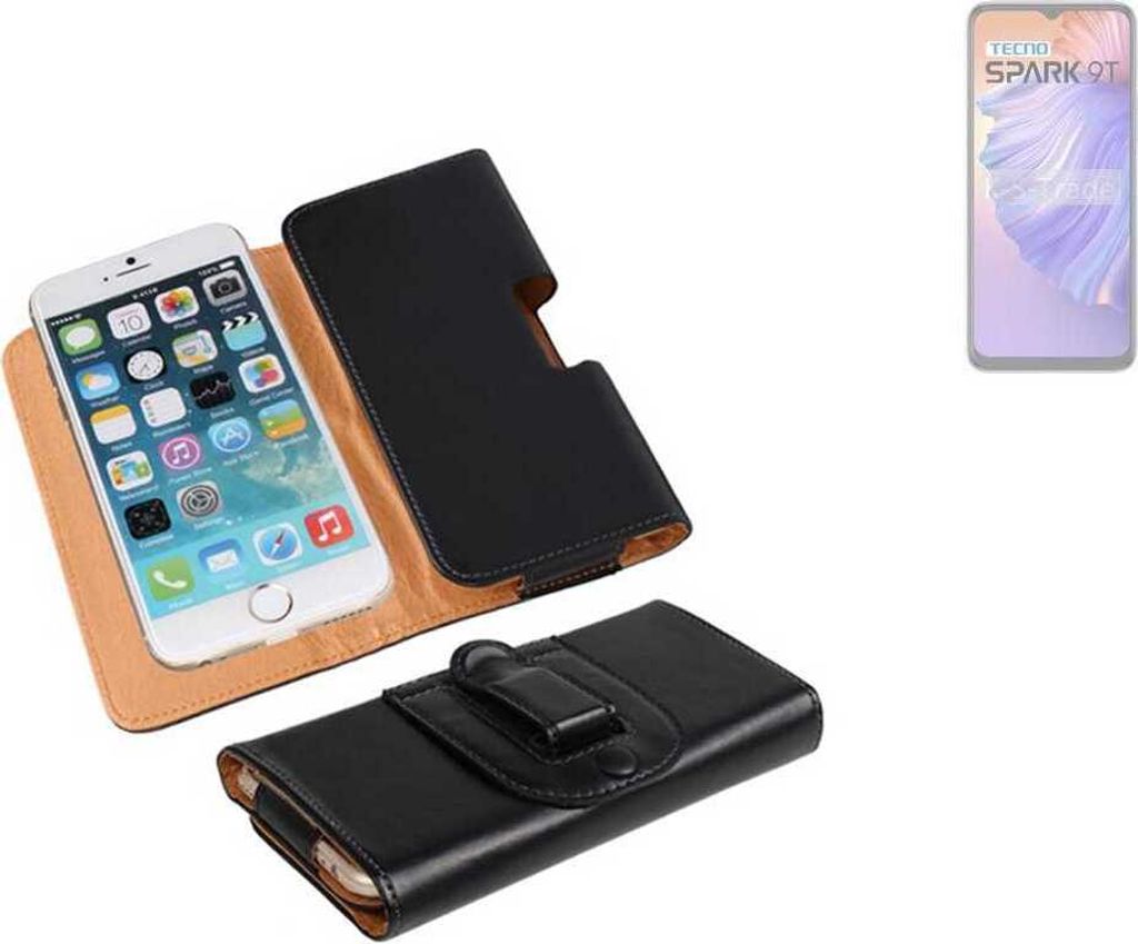 K-S-Trade Schützhülle Handyhülle kompatibel mit Tecno Spark 9T Holster Gürtel Tasche Schutzhülle Handy-Tasche Smartphone Case Seitentasche