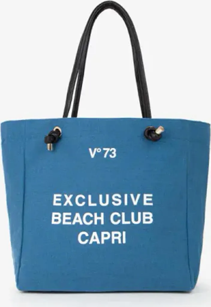 Sac Shopping V73 Beach Club Bleu Idéal pour Vacances et Plage Chic