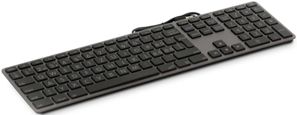 Clavier USB gros caractères en aluminium LMP pavé numérique 110 touches