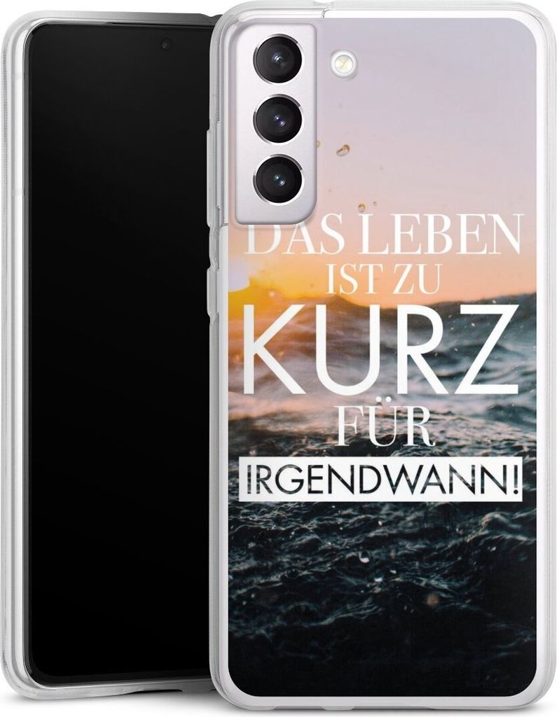 DeinDesign Handyhülle für Samsung Galaxy S21 FE 5G Silikon Hülle Case Smartphone Schutzhülle Meer Statement Spruch