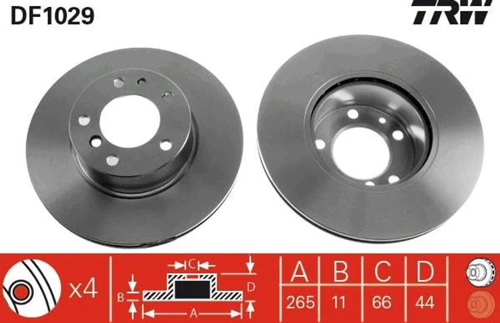 Disque de frein TRW pour Renault Laguna et Safrane, freinage sûr