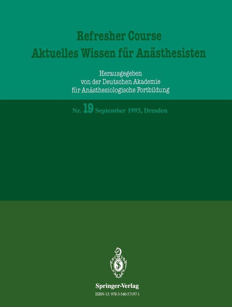 Refresher Course - Aktuelles Wissen für Anästhesisten