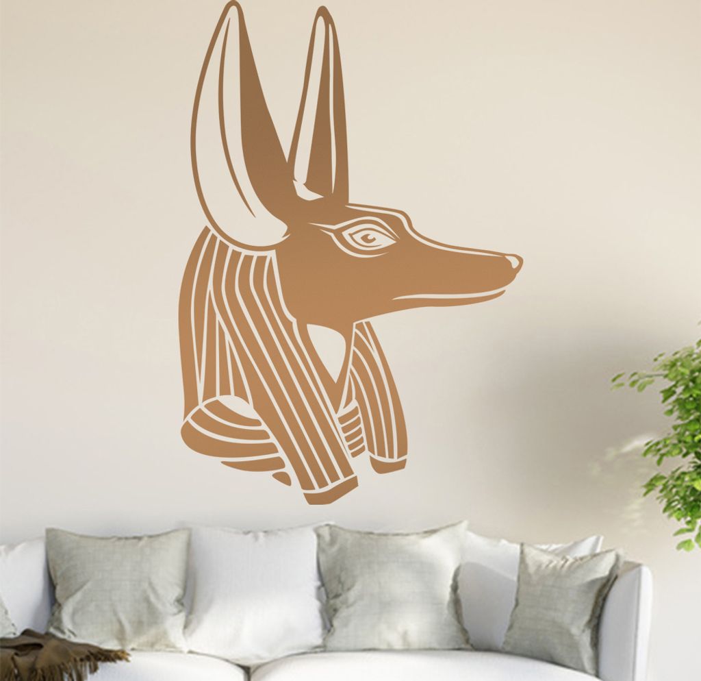 Anubis Wandtattoo in 6 Größen - Wandaufkleber Wall Sticker - Dekoration, Küche, Wohnzimmer, Schlafzimmer, Badezimmer