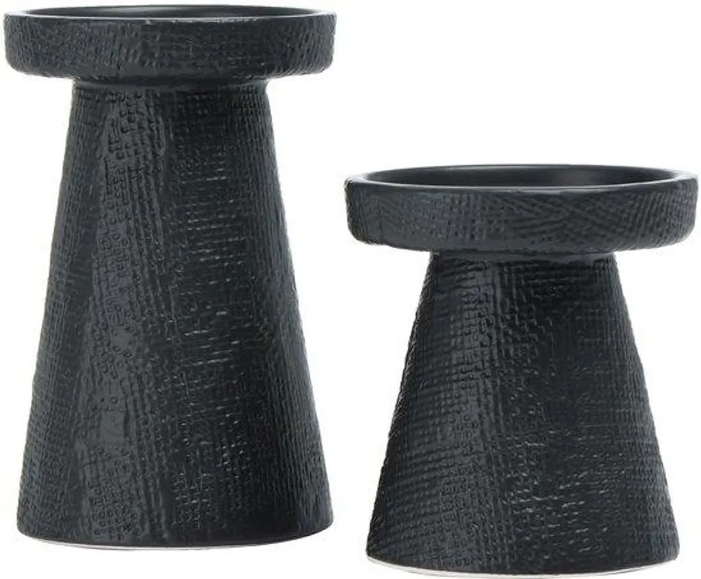 Supports bougies Pilaarkaarsen en céramique émaillée - Lot de 2 robustes