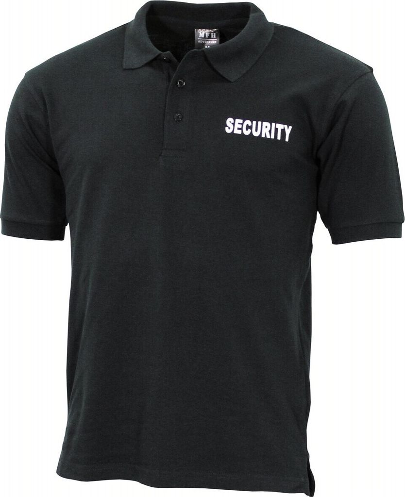 MFH Poloshirt, "Security", bedruckt, schwarz Produktbild 