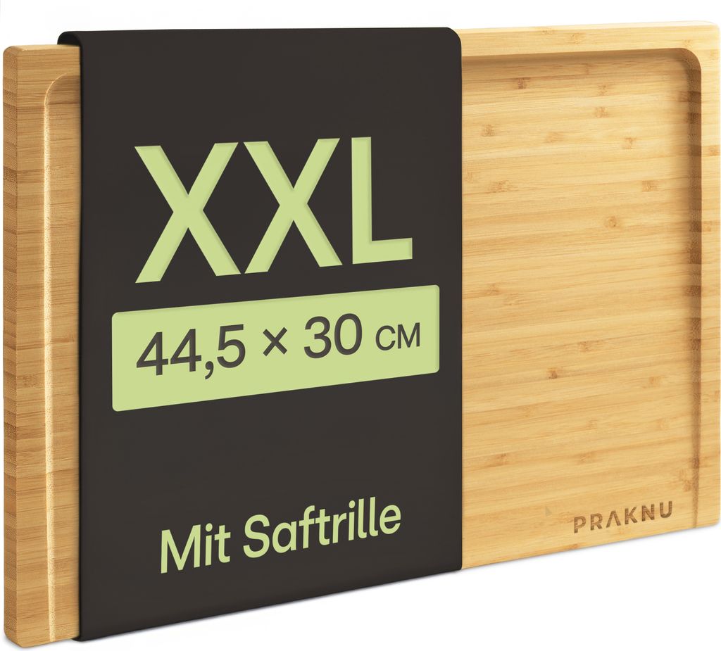 Tagliere di legno grande XXL - Con scanalatura per il succo Immagine del prodotto 