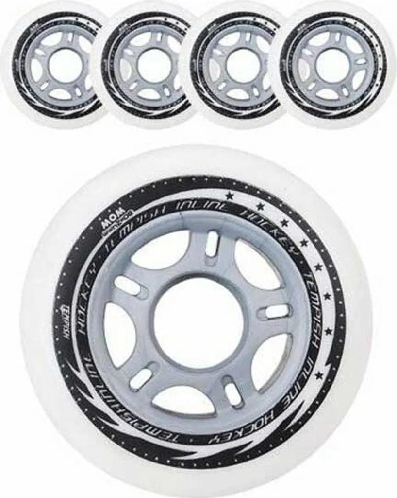 Roues de Rechange pour Roller Hockey en Ligne 72mm 78A Tempish Argent