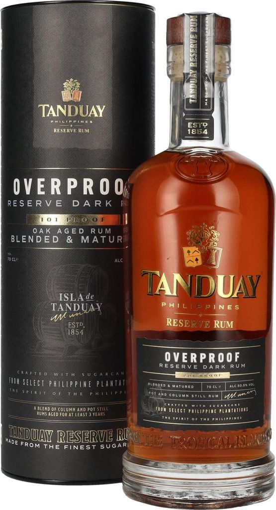 Tanduay Overproof Reserve Dark Rum 101 Proof 50,5% Vol. Produktbild 