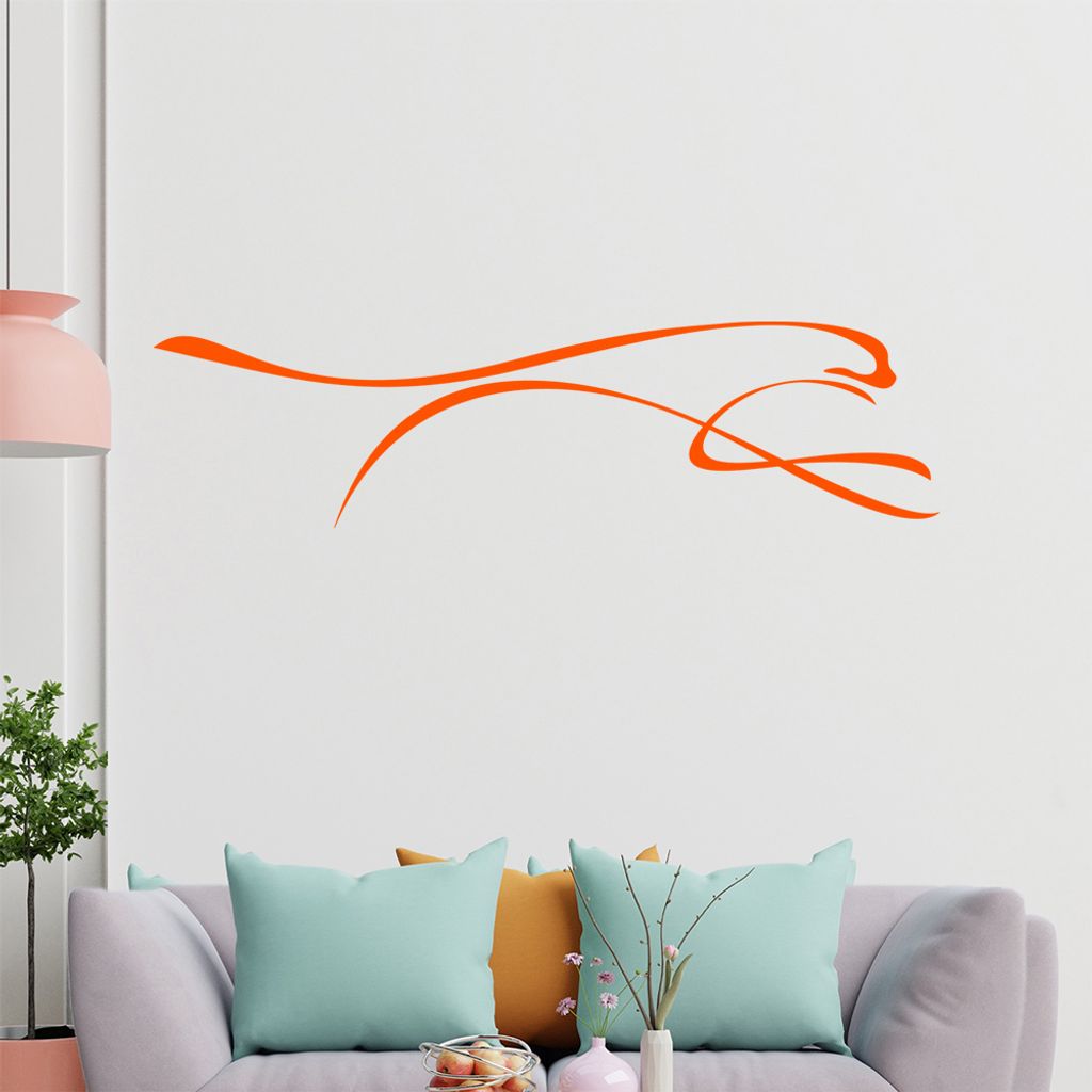 Raubkatze Linien Wandtattoo in 6 Größen - Wandaufkleber Wall Sticker - Dekoration, Küche, Wohnzimmer, Schlafzimmer, Badezimmer