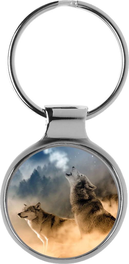 KIESENBERG 3D Schlüsselanhänger Wolf Wölfe Rudel Geschenk Produktbild 