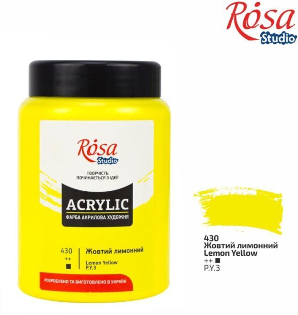 Rosa Studio Acrylfarbe 400 ml lemon yellow Malen kreativ