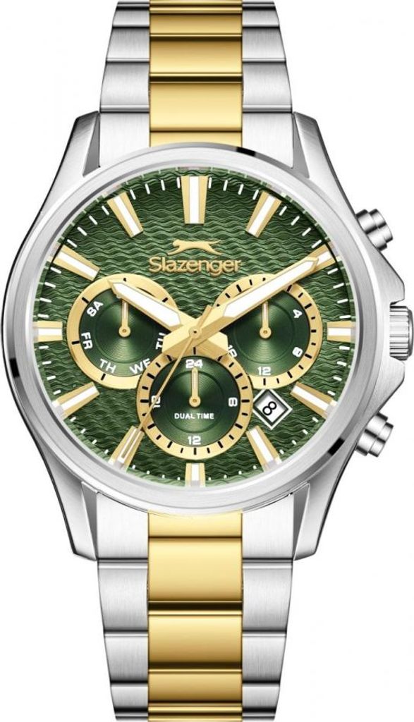 Herrenuhr SLAZENGER SL.09.2601.2.270 in grünem Fashion-Look.