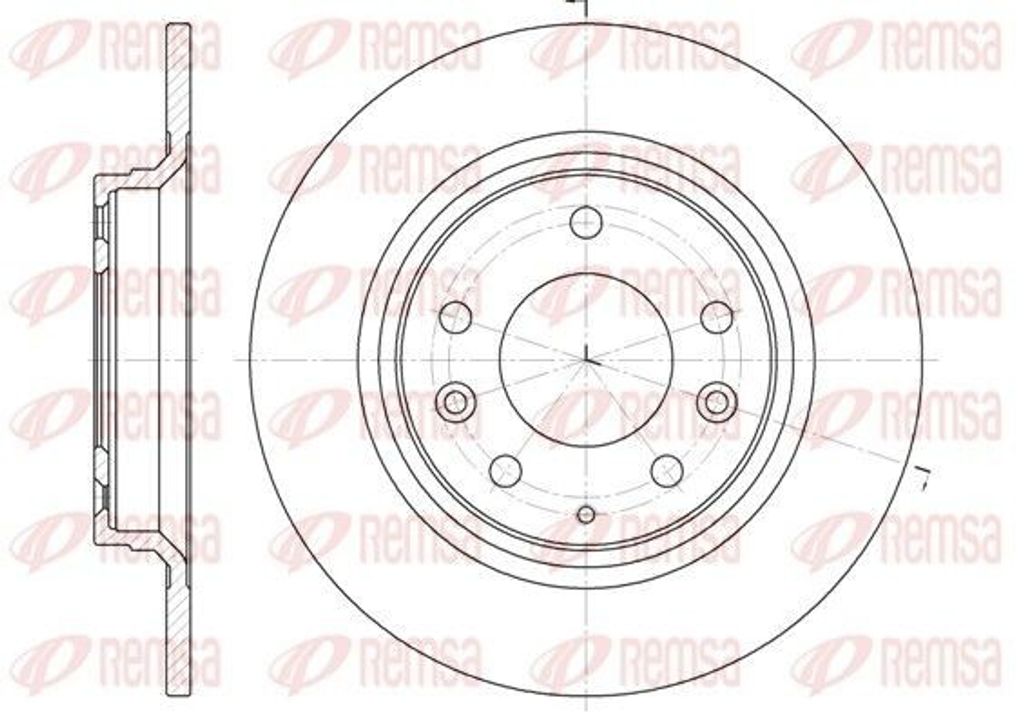 2x REMSA Bremsscheibe 6881.00 hinten für MAZDA 6 Kombi (GH) 6 Station Wagon (GY)