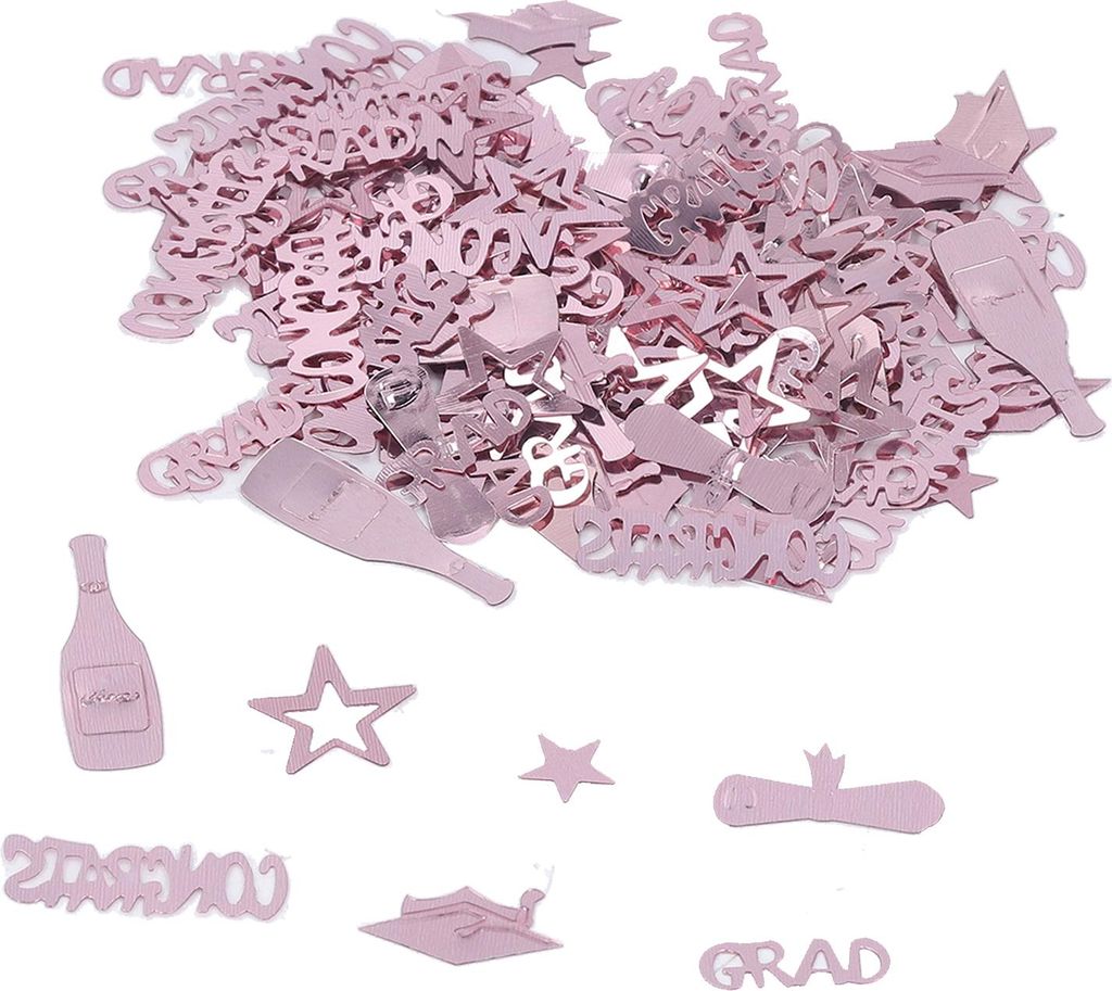 Roségoldenes Abschluss-Konfetti, 100 g, wiederverwendbar, umwerfend für die Dekoration von Partys