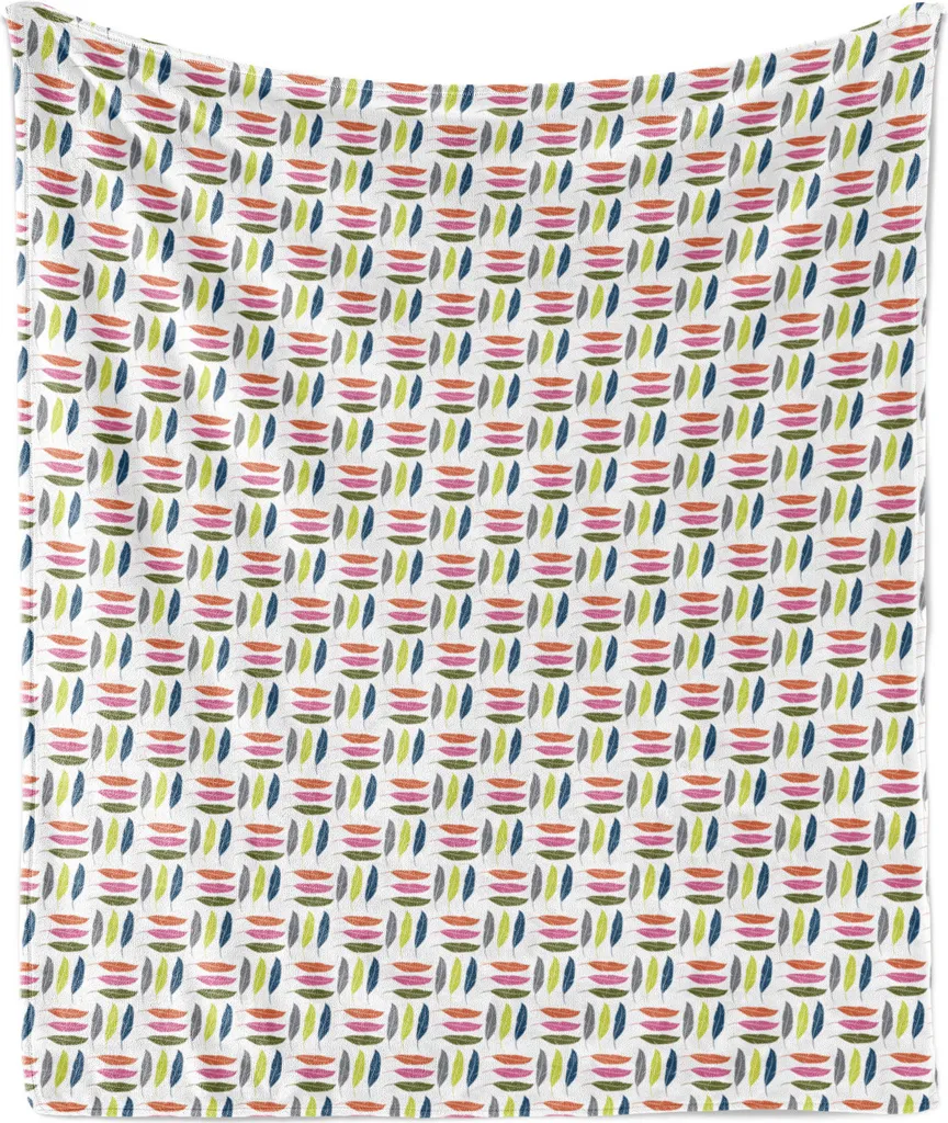 Coperta Esterni ABAKUHAUS 125x175 cm - Plaid Viaggio Piume Colorate