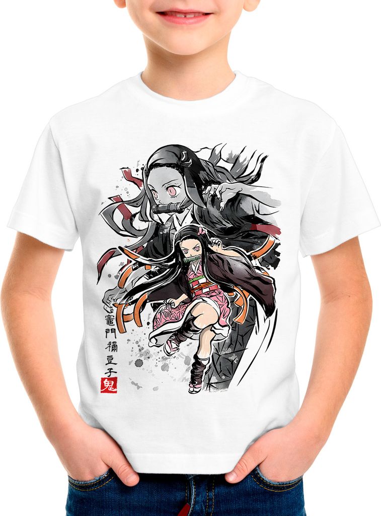 style3 Nezuko Sumi-E Kinder T-Shirt anime japan manga