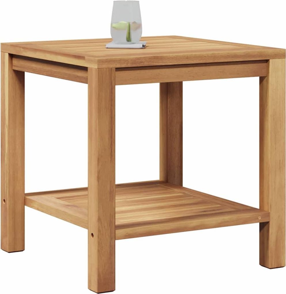 Table basse marron 45 X 45 X 45 Cm Teck massif Lumarko ! Image du produit 