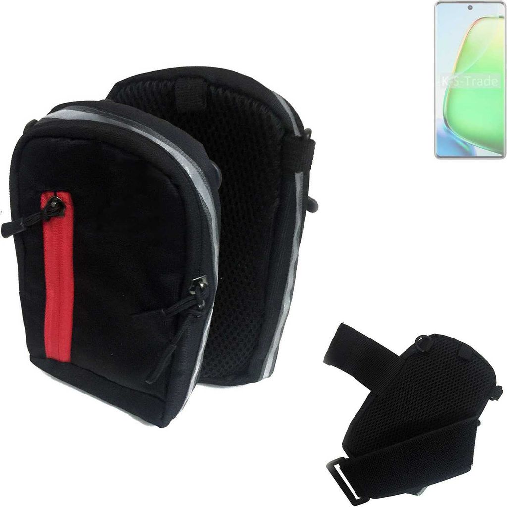 K-S-Trade Outdoor Gürteltasche Holster Umhängetasche kompatibel mit Vivo T3 Ultra schwarz Handy Tasche Case travelbag Schutz Hülle Handy Hülle