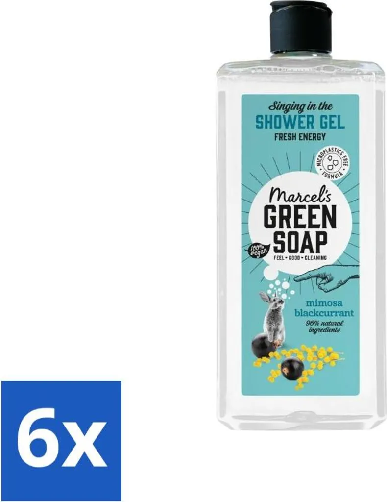 Gel Douche Pack Avantage 6 pièces Mimosa & Cassis pour Peaux Sèches