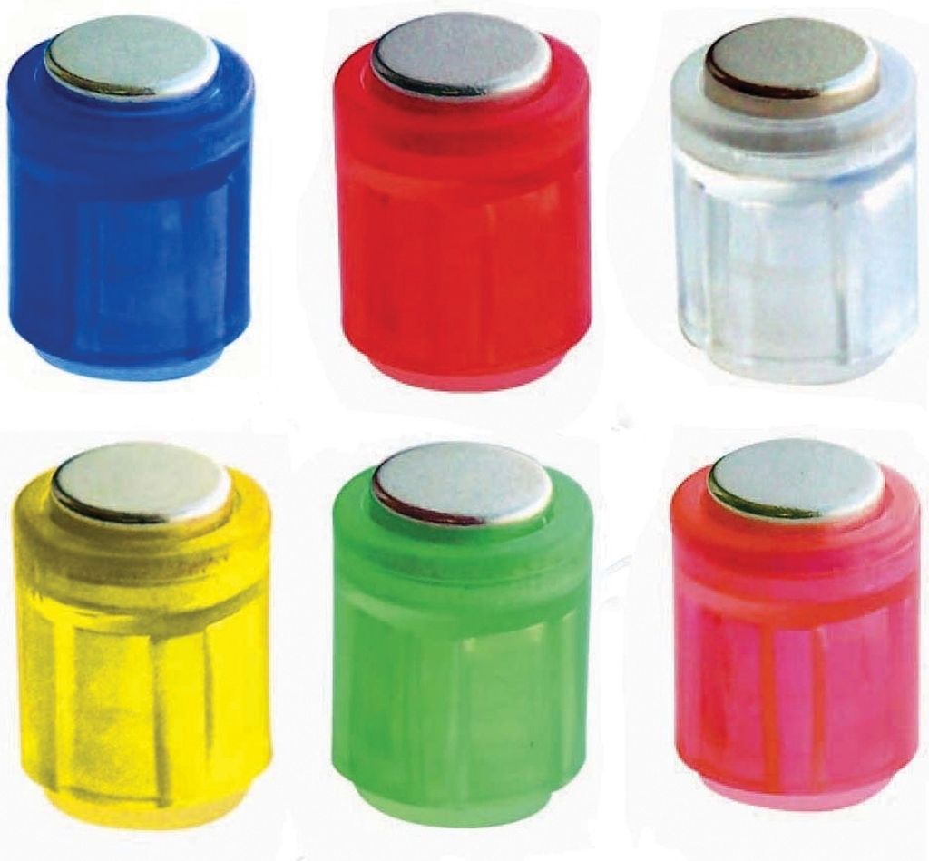 Magnet Zylinder 14x9mm bis 1900g VE=10x50 Stück Kristallfarben sortiert