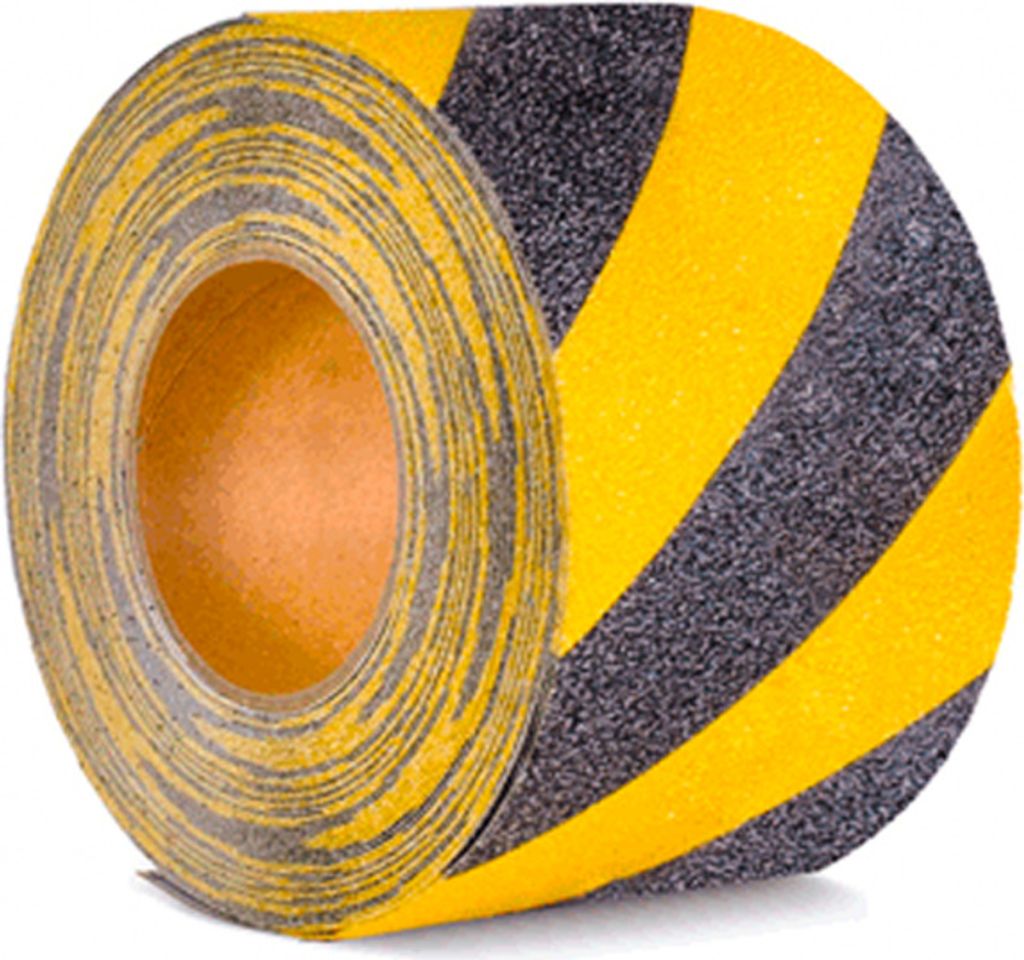 Antirutschbelag, Typ Verformbar, gelb/schwarz, 150 mm x 18,3 m