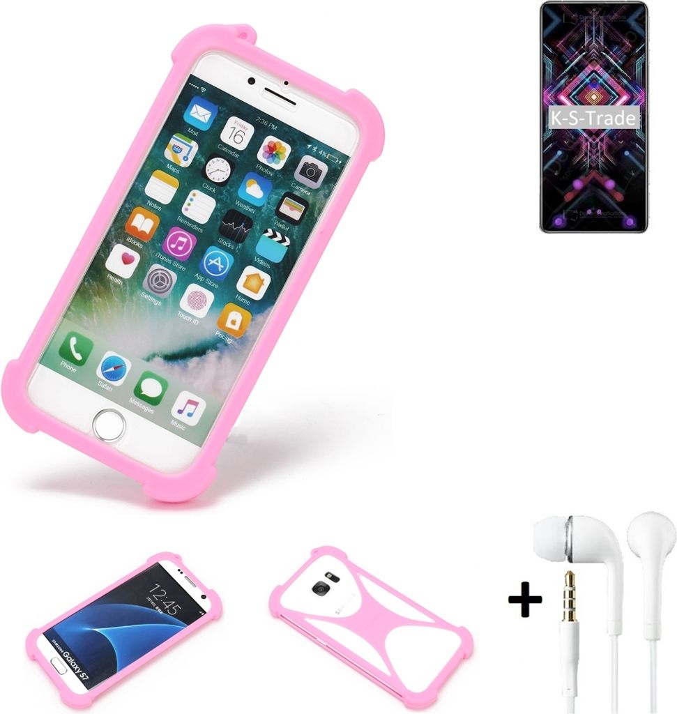 K-S-Trade Bumper + Kopfhörer kompatibel mit Xiaomi Redmi K40 Gaming Edition Handy Hülle Schutzhülle Silikon Schutz Hülle Cover Case Silikoncase