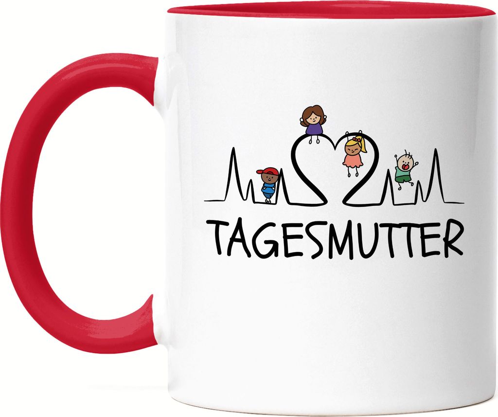 Tagesmutter Tasse Rot Kinder Abschiedsgeschenk Erzieherin Tagesmutter Kindergarten