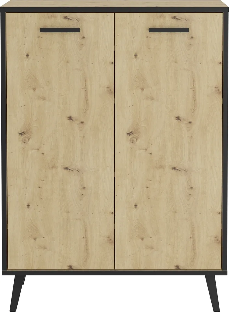 Petit buffet bas PLAU 1 coloris bois de chêne - Rangement 68cm de large