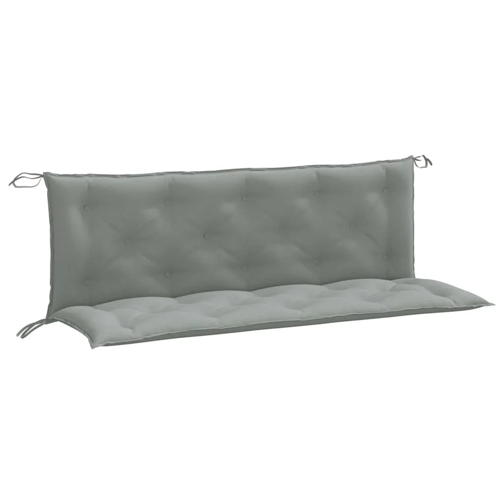 vidaXL Cuscini per panca da giardino 2 pz. Tessuto melange grigio chiaro 150x50x7 cm