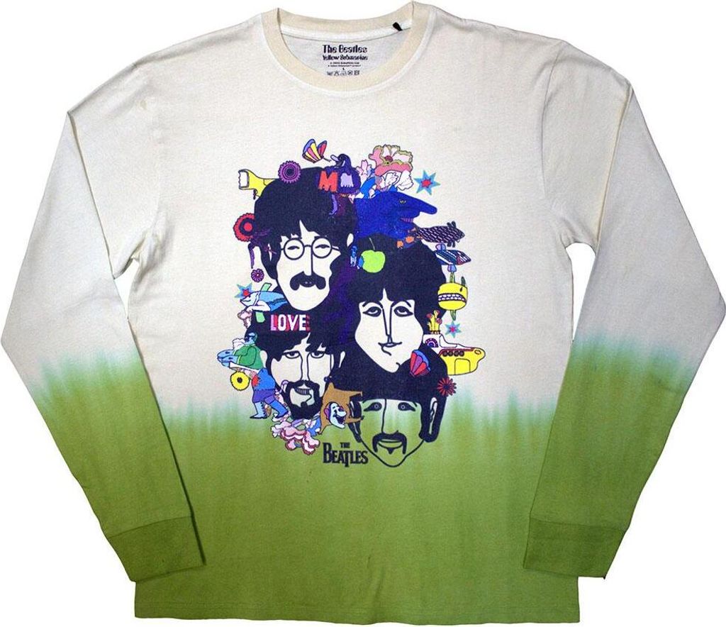 The Beatles - "Yellow Submarine" T-Shirt für Herren/Damen Uni Langärmlig RO12478 (S) (Gelb)