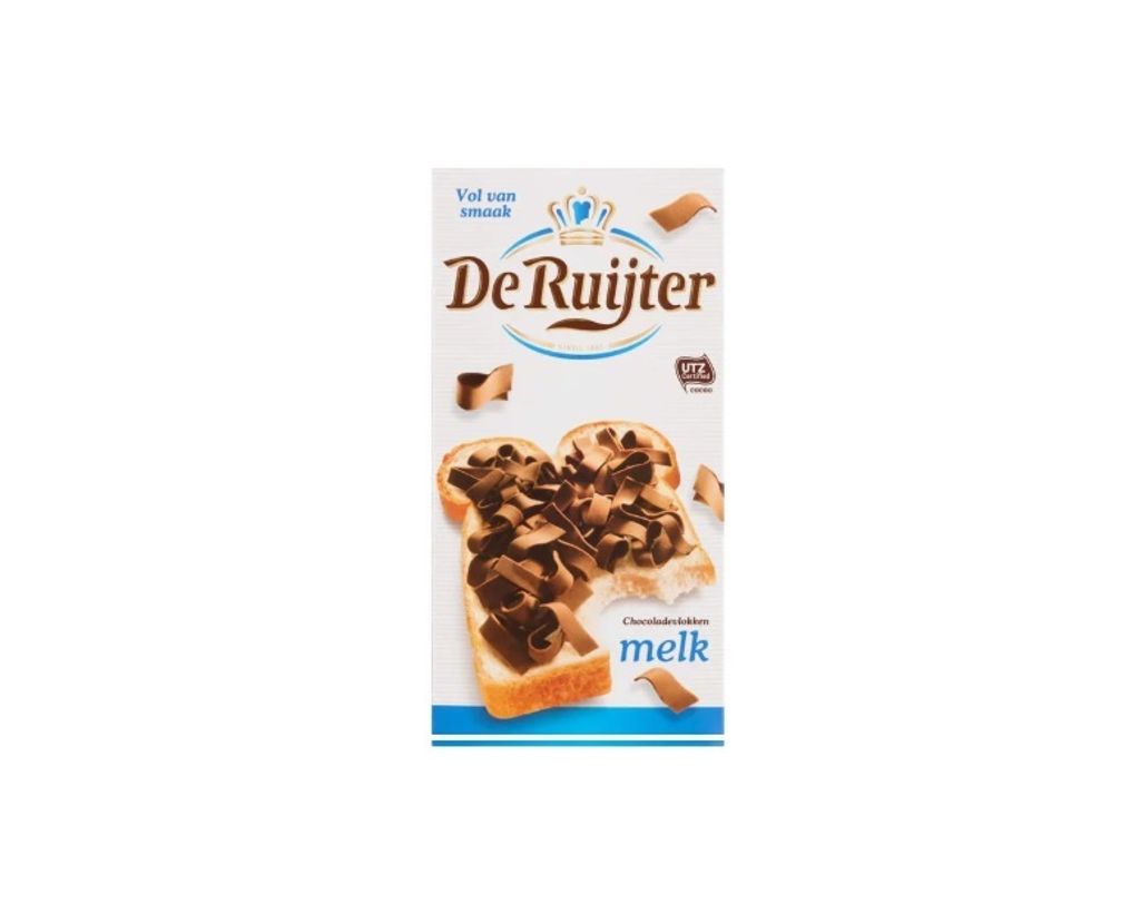 A box of De Ruijter chocolate sprinkles for bread.