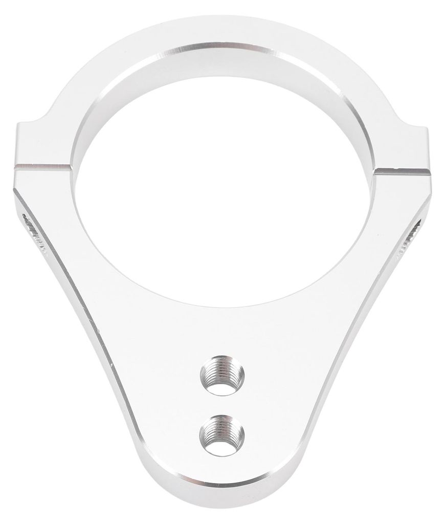 Lenkungsdämpferhalterung, Gabelklemme, CNC-gefräste Aluminiumlegierung, stoßdämpfend, 60 mm, Motorrad-Lenkungsdämpfer-Gabelklemme, silberfarben