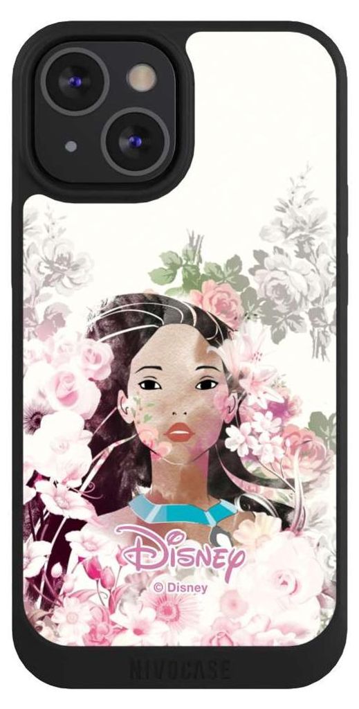 NIVOCASE Handyhülle für Apple iPhone 13 Mini Hülle NIVOpure Case Schwarz Disney Offizielles Lizenzprodukt Pocahontas